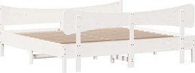 vidaXL Σκελετός Κρεβ. Χωρίς Στρώμα Λευκό 180x200 εκ Μασίφ Πεύκο