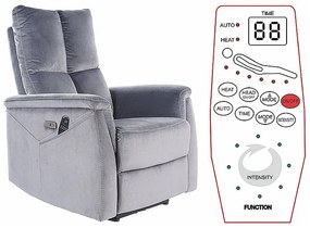 NEPTUNE VELVET GRAY BLUVEL 14 FOLDING ARMCHAIR DIOMMI NEPTUNVSZ DIOMMI-80-2106