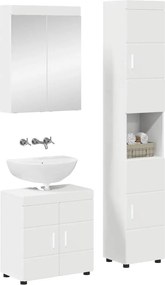 vidaXL Σετ Επίπλων Μπάνιου TULUM 3 τμχ. Λευκό 60 x 34 x 63 εκ