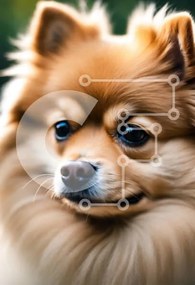 Σετ των 2 Intra Συλλεκτικό Ξύλινο Παζλ Plywood 4mm - Κοντινό πλάνο ενός σκύλου Pomeranian Σε Ξύλινο Κουτί - Διαστάσεις: 10x10 cm – 25 κομμάτια