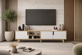 Έπιπλο Τηλεόρασης Sapphire Δρυς / Λευκό FLECOR 180x53x30
