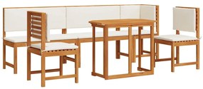 vidaXL Σετ Μπιστρό Κήπου 6 pcs Καφέ Μασίφ ξύλο ακακίας