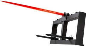 VEVOR 49" Hay Spear, Bale Spears 1600lbs Loading Capacity, Skid Steer Loader Tractor Attachment with 2pcs 17,5" Stabilizer Spears, Quick Attach Spike Forks