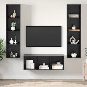vidaXL Σετ Τηλεοπτικού Κάδου 3 pcs Μαύρη δρυς 37 x 37 x 142.5 εκ
