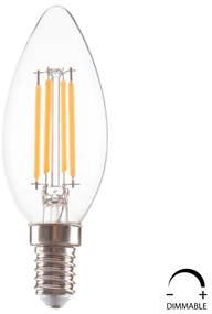 ΛΑΜΠΤΗΡΑΣ LED FILAMENT 4W E14 3000K ΔΙΑΦΑΝΟΣ DIMMABLE HM4048.01