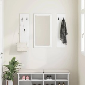 vidaXL Τοίχου Κρεμάστρα Επιτοίχιο Λευκό 96 x 1,5 x 90 εκ