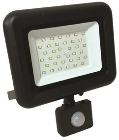 Προβολέας LED 30W SMD Με Περιστρεφόμενο Ανιχνευτή Κίνησης Μαύρο IP44 6500K PLUS EUROLAMP 147-69636