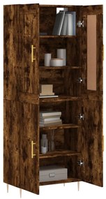 vidaXL Ντουλάπι Καπνιστή Δρυς 69,5x34x180 εκ. από Επεξεργασμένο Ξύλο
