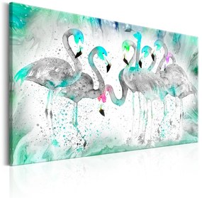 Πίνακας - Turquoise Flamingoes 120x80