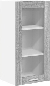 vidaXL Κρεμαστό ντουλάπι 2 pcs Γκρίζο Σονομα Επεξεργασμένο Ξύλο