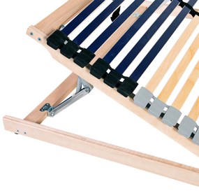 vidaXL Βάση κρεβατιού με λάμες Καφέ 120 x 190 cm Στερεό Ξύλο Μηλιάς