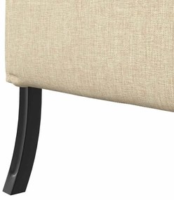 vidaXL Καναπές Υψηλής Πλάτης Κρεμ 109 x 56 x 121 εκ. ύφασμα