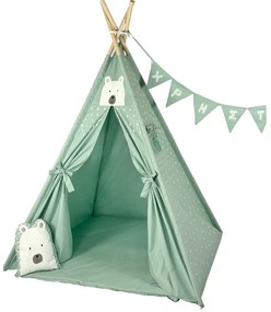 Παιδική Σκηνή - teepee tent Polar Bear - Ζωγραφισμένη στο χέρι