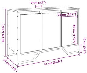 ΝΤΟΥΛΑΠΙ ΝΙΠΤΗΡΑ ΜΠΑΝΙΟΥ ΚΑΠΝΙΣΤΗ ΔΡΥΣ 91X35X60 ΕΚ. ΕΠΕΞ. ΞΥΛΟ 848661