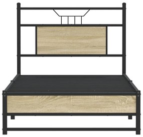 vidaXL Πλαίσιο Κρεβ. Χωρ. Στρώμα Sonoma Δρυς 90x200 εκ. Επεξ. Ξύλο