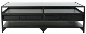 Τραπεζάκι Καφέ DKD Home Decor Μέταλλο Κρυστάλλινο (120 x 60 x 40 cm)