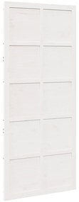 vidaXL Πόρτα αχυρώνα Λευκό 100 x 210 cm Μασίφ ξύλο πεύκου