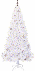 vidaXL Τεχνητό Χριστουγεννιάτικο Δέντρο Λευκό 180 cm PVC και Ατσάλι