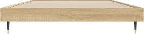 vidaXL Πλαίσιο Κρεβ. Χωρ. Στρώμα Sonoma Δρυς 90x200 εκ. Επεξ. Ξύλο