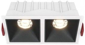 Χωνευτό Σποτ Οροφής Alfa LED 20W 3000K Διπλό Μαύρο-Λευκό DL043-02-10W3K-D-SQ-WB MAYTONI DL043-02-10W3K-D-SQ-WB Ασπρόμαυρο