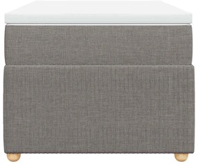 vidaXL Κρεβάτι Boxspring με Στρώμα Taupe 90x190 εκ.Υφασμάτινο