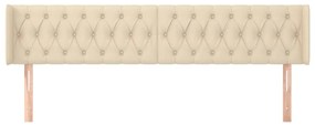vidaXL Κεφαλάρι με Πτερύγια Κρεμ 183x16x78/88 εκ. Υφασμάτινο
