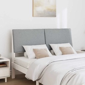 vidaXL Ταπετσαρισμένο κεφαλάρι Ανοιχτό γκρι 160 cm