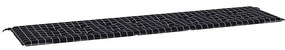 vidaXL Μαξιλάρι Πάγκου Μαύρο Καρό 200x50x4 εκ. Ύφασμα Oxford