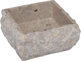 vidaXL Νιπτήρας Γκρι 30 x 30 x 13 εκ. Μαρμάρινος