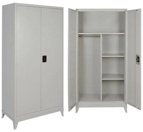 Metallic Wardrobe 90Χ45Χ190,5 with devide 2Doors