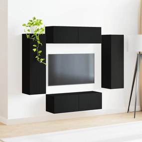 vidaXL Επιτοίχιο 4 pcs Μαύρο