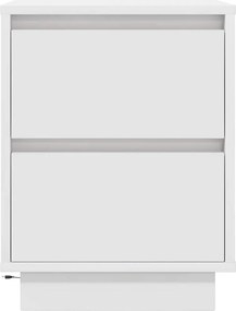 vidaXL Κομοδίνο με φώτα LED Λευκό 38x34x50 cm