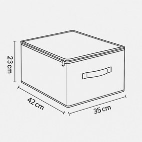 Αποθηκευτικό Κουτί Κρεμ YLC.D.H 35x42x23