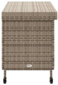 vidaXL Κουτί Αποθήκευσης Κήπου με Ρόδες 110x55x73 εκ. Συνθετικό Ρατάν