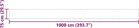 vidaXL Σήτα Μπαλκονιού Τερακότα 75 x 1000 εκ. 100% Πολυεστέρας Oxford