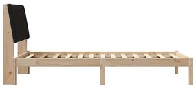 vidaXL Σκελετός Κρεβατιού Καφέ 100 x 200 cm Στερεά ξυλεία πεύκου