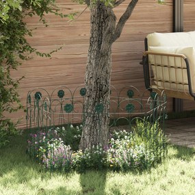 vidaXL Φράχτης Κήπου 5 pcs Πράσινο Ατσάλι