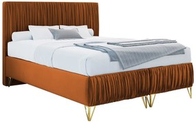 Επενδυμένο κρεβάτι Mars-Portokali-180 x 200