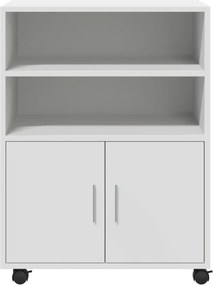 vidaXL Ντουλάπι Τροχήλατο Λευκό 60 x 48 x 81 εκ. από Επεξ. Ξύλο