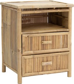 Κομοδίνο Ofra pakoworld bamboo φυσικό 56x46x69εκ