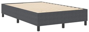 vidaXL Κρεβάτι με ελατήρια Σκούρο γκρι 120 x 200 cm Βελούδο
