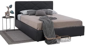 Bed Evelyn Fylliana with Storage Space Black 174*217*105 (160*200) cm