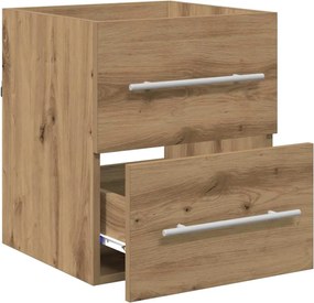 vidaXL Ντουλάπι νιπτήρα με συρτάρι Artisan Oak 38,5 x 41 x 48 εκ