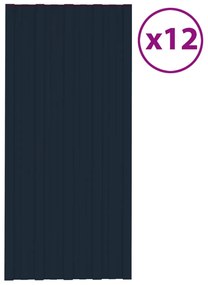 vidaXL Πάνελ Οροφής 12 τεμ. Ανθρακί 100 x 45 εκ. από Γαλβανιζέ Ατσάλι
