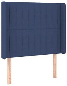 Κεφαλάρι Κρεβατιού LED Μπλε 93x16x118/128εκ. Υφασμάτινο 3124274
