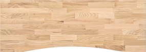 vidaXL Γραφείο Λευκό και Φυσικό 140 x 60 cm Στερεό Ξύλο Δρυός