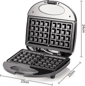 RAF Βαφλιέρα 2 Θέσεων για Βαφλάκια 750W R.2578H - Waffle Maker