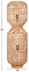 Φωτιστικό Δαπέδου Μέταλλο-Paper Rope Σε Καφέ-2 Λάμπες Φ25x78,5Υεκ.