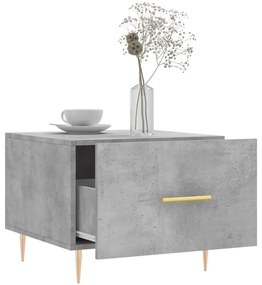 vidaXL Τραπεζάκι Σαλονιού Γκρι Σκυροδ. 50 x 50 x 40 εκ. Επεξεργ. Ξύλο
