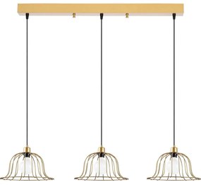 Φωτιστικό Οροφής - Ράγα Boey 942FLG1407 144x35x121cm 3xE27 40W Gold Opviq